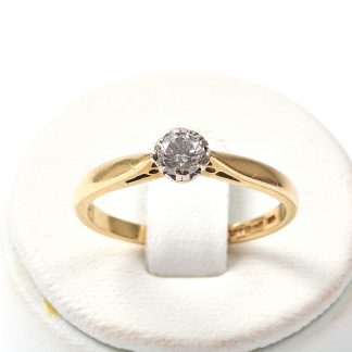 RING MED DIAMANT 0,25CT. 16,75MM.