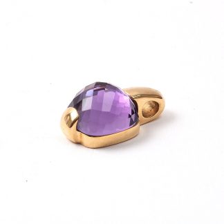 HÄNGE MED AMETIST. L. 2,1CM. SVENSKTILLVERKAD. TOTALVIKT