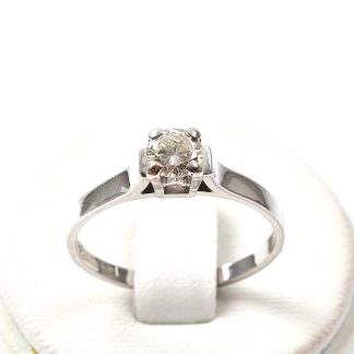 RING VITGULD MED DIAMANT 0,35CT. 17MM. SVENSKTILLVERKAD