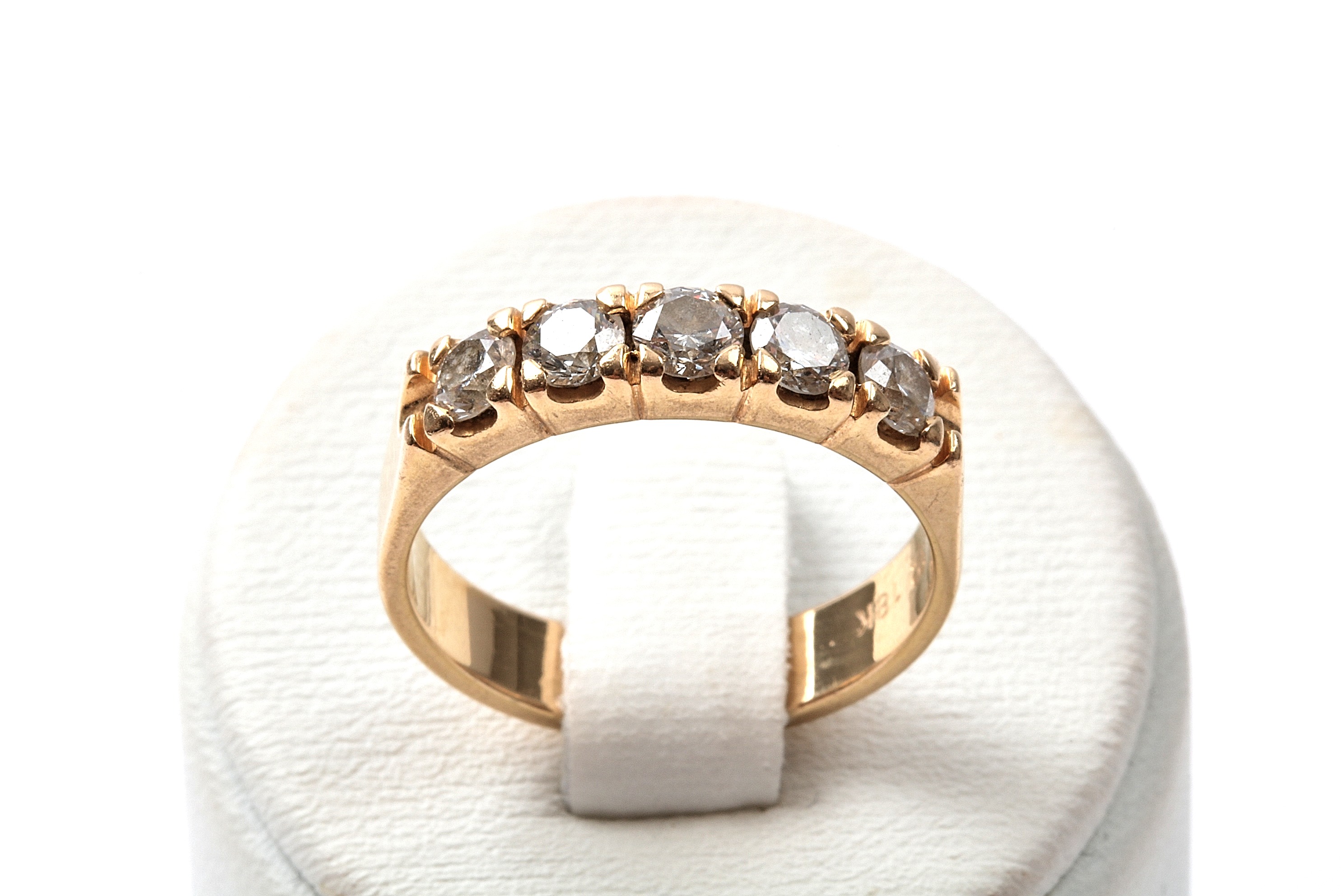 RING M 5 DIAMANTER, TOT. 0,75CT, TILLV. SCHALINS, 16,75MM