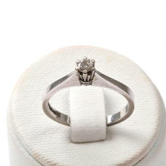 RING VITGULD MED DIAMANT 0,11CT. 16,5MM. SVENSKTILLVERKAD