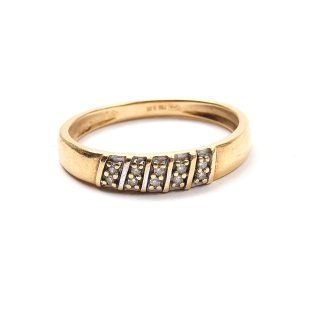 RING MED DIAMANTER TOTALT 0,05CT TILLV. GULDFYND. 17,75MM