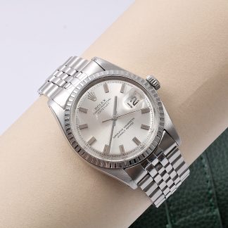 HERRUR ROLEX DATE JUST 1967 MODELL 1603. 36MM. LITEN REPA I GLAS
