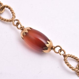 ARMLÄNK M FÄRGADE AGATER, 19,5CM