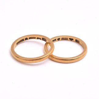 2 RINGAR SL M GRAVYR, 17,25 RESP 17,5MM, SVENSKA STÄMPLAR