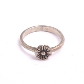 RINF SILVER M BLOMMA, 17MM
