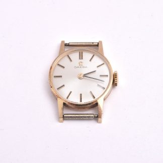 DAMUR OMEGA MEKANISK 19MM, 14K I BOETTEN (OBS!! DEFEKT URVERK) KALIBER 620, TILLV. CA 1966, TOTAL VIKT: 7,9G INKLUSIVE URVERK, PINNAR & GLAS