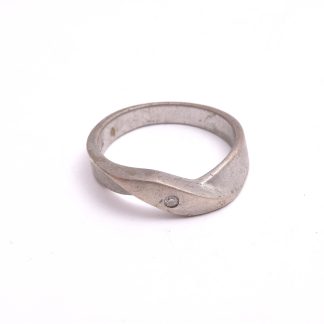 RING SILVER M DIAMANT, 18MM (REPOR & JACK PÅ SILVRET) TILLV. GULDFYND