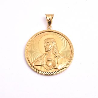 HÄNGE M JESUS KRISTUS PÅ ENA SIDAN OCH MARIA M JESUS-BARNET PÅ ANDRA SIDAN, 4,3CM INKL ÖGLAN