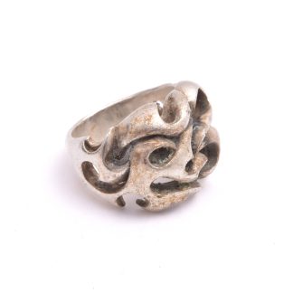 RING SILVER M TRIBAL-MÖNSTER, 21,75MM (NGT REPIG)