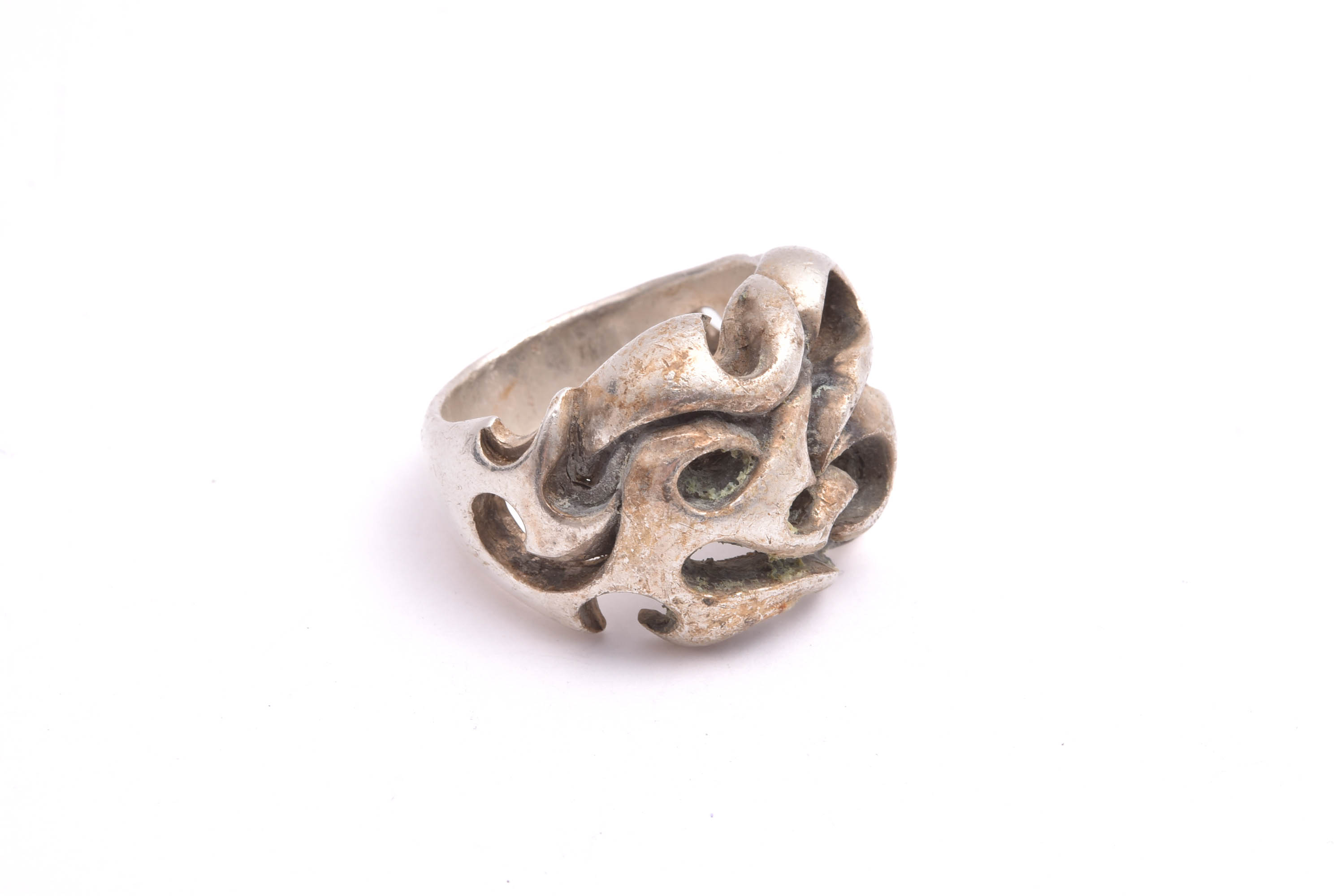 RING SILVER M TRIBAL-MÖNSTER, 21,75MM (NGT REPIG)