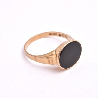 RING KL M SVART PLATTA, 19,75MM, TILLV. HALLBERG, KÖPING 1958