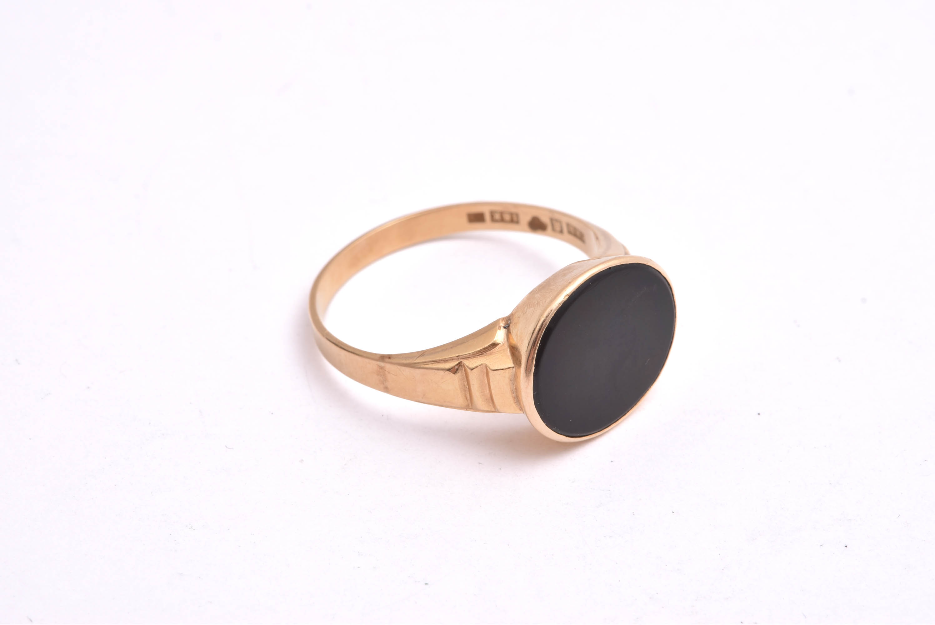 RING KL M SVART PLATTA, 19,75MM, TILLV. HALLBERG, KÖPING 1958