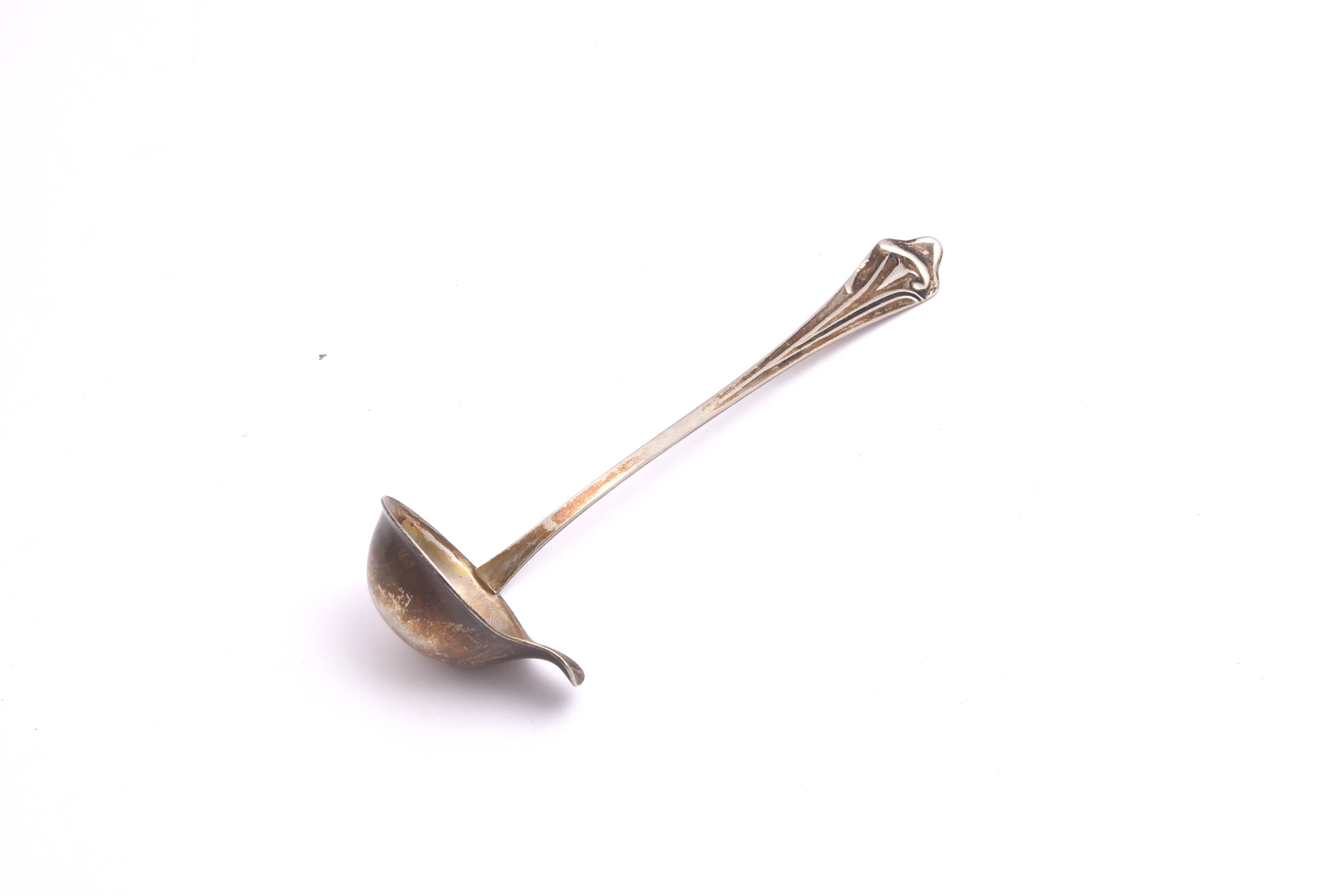 LITEN SÅSSLEV SILVER, 12,3CM, DANSKA STÄMPLAR, TILLV. CHRISTIAN F HEISE 1911