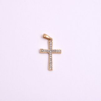 HÄNGE KORS M 21 ÅTTKANT-SLIPADE DIAMANTER, 2,2CM INKL ÖGLAN, TILLV. GULDFYND