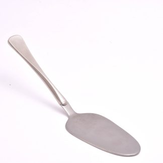 TÅRTSPADE SILVER M BLAD I ROSTFRITT STÅL & FYLLT HANDTAG, 204MM, DANSKA STÄMPLAR & SVENSK IMPORT-STÄMPEL, TILLV. HORSENS SÖLVVARUFABRIK 1961