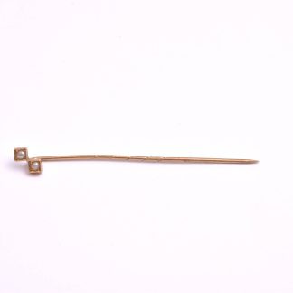 PIN M PÄRL-HALVOR, 6,2CM, TILLV. DAHLGREN & Co, MALMÖ 1920 (NÅLEN NGT OJÄMN)