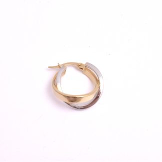 ETT UDDA ÖRHÄNGE (RÖTT & VITT GULD) 1,9CM, TILLV. GULDFYND