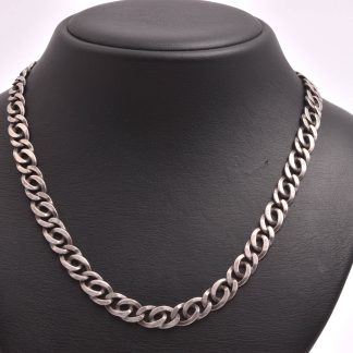 HALSKEDJA SILVER 42CM, BREDD: 7,7MM, SVENSK IMPORT-STÄMPEL