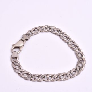 ARMLÄNK SILVER 19CM, BREDD: 7,7MM, SVENSK IMPORT-STÄMPEL