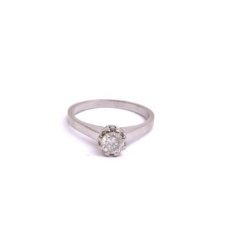 RING VITGULD M BRILJANT-SLIPAD DIAMANT 0,39CT, 16,5MM