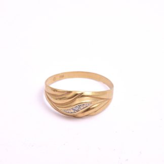 RING M ÅTTKANT-SLIPAD DIAMANT, 15,75MM, SVENSK "KATTFOT"-STÄMPEL