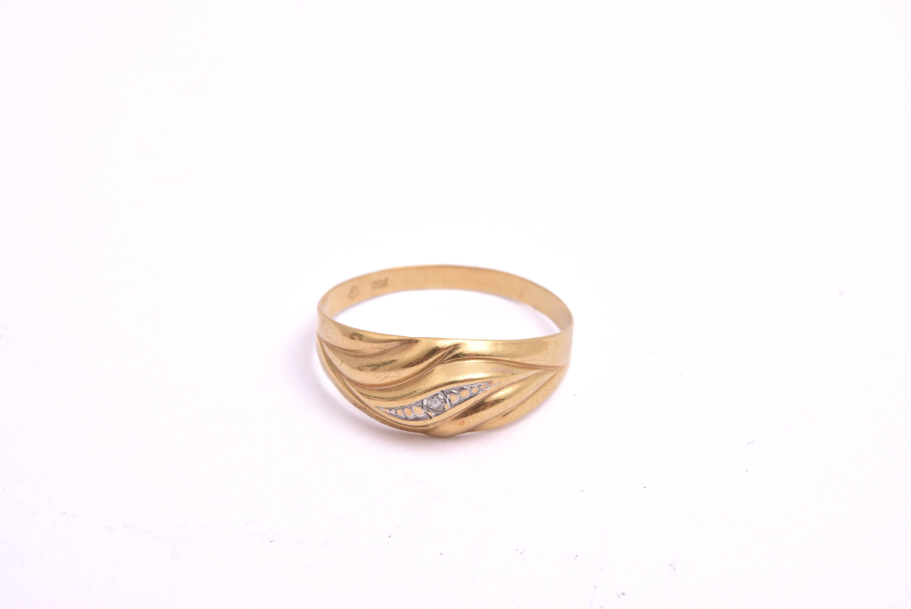 RING M ÅTTKANT-SLIPAD DIAMANT, 15,75MM, SVENSK ”KATTFOT”-STÄMPEL
