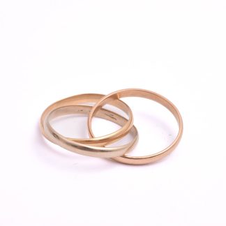 RING (RÖTT, VITT & GULT GULD) 17MM, NGT REPIG