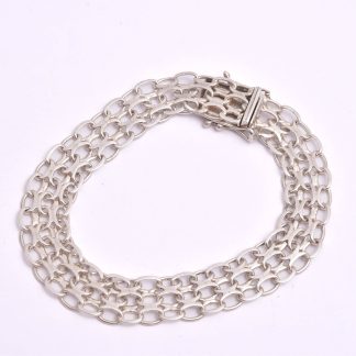 ARMLÄNK SILVER X-LÄNK 19,5CM, BREDD: 1,1CM, TILLV. JO-ANS, KÖPING 1978