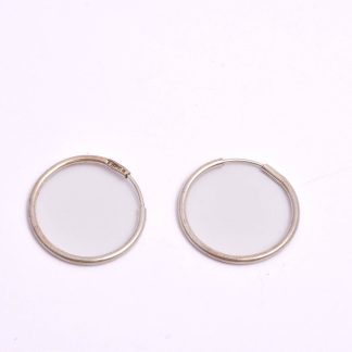 PAR ÖRHÄNGEN SILVER, YTTER-DIAMETER: 2,5CM