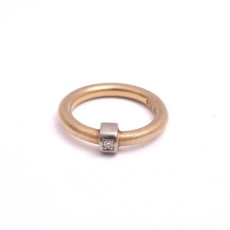 RING M BRILJANT-SLIPAD DIAMANT CA 0,02CT, 17MM, STÄMPLAD "FHS 750"