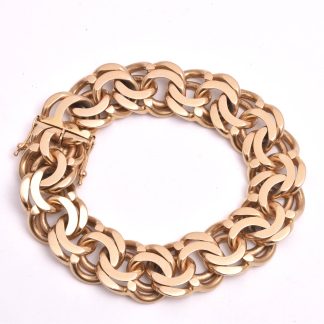 ARMLÄNK BISM 19,75CM, BREDD: 16,2MM, HANDGJORD, TILLV. BORGINGS GULDSMIDE, GÖTEBORG 1999