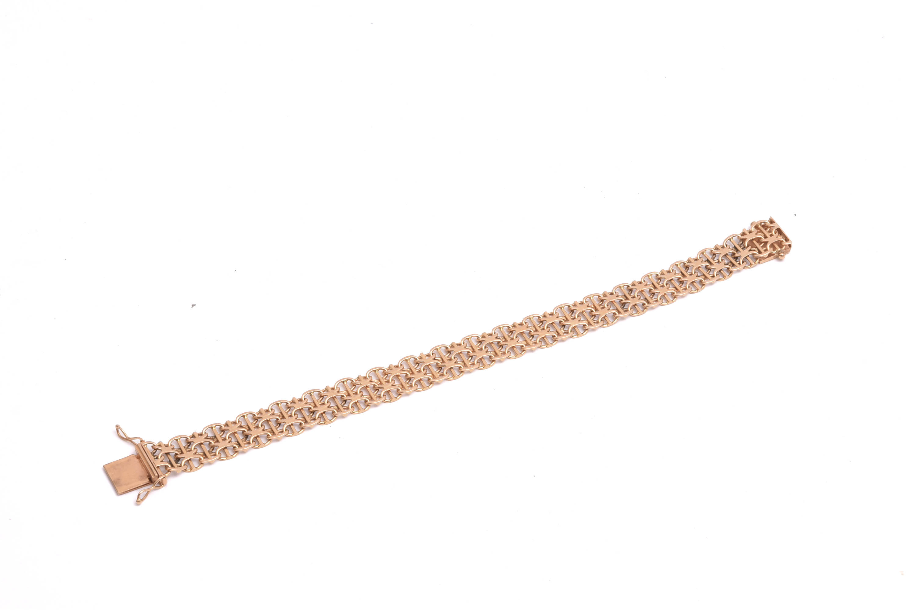 ARMLÄNK X-LÄNK M STAV 19,5CM, BREDD: 1,2CM, TILLV. ÄDELSMYCKEN, STOCKHOLM 1967
