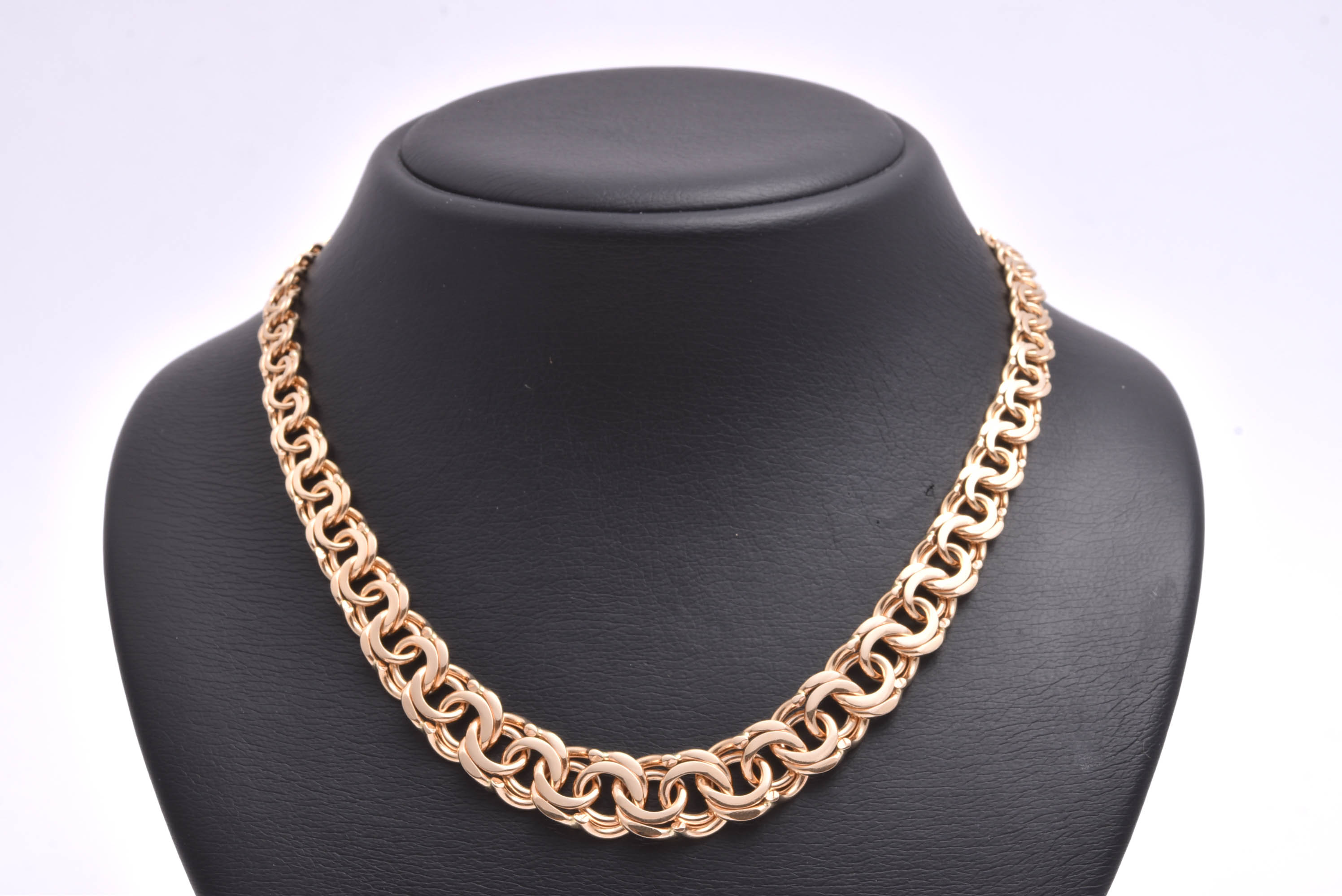 HALSKEDJA BISM DOSERAD 45CM, BREDD: 6,8-11,8MM, TILLV. GULDFYND, REK. NYPRIS: 171598:-
