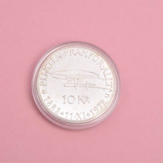 MYNT SILVER (83%) 10:- SVERIGE 1972, M INFORMATIONSBLAD