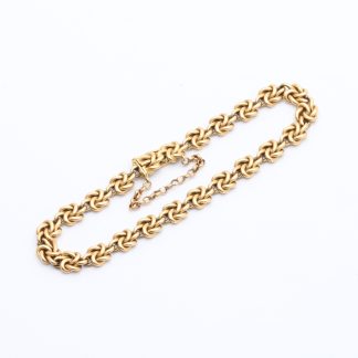 ARMBAND MED SÄKERHETSKEDJA, 19CM, BREDD: 6,5MM - TILLV. SVERIGE - OBS! KISTLÅSET LÅSER SIG INTE