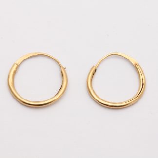 PAR ÖRHÄNGEN HOOPS / RINGAR ø 17MM - TILLV. SVERIGE - OBS! BUCKLIGA OCH OJÄMNA