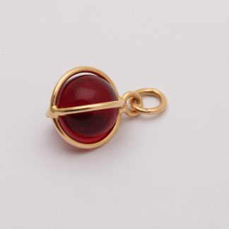 HÄNGE MED PRYDNADSSTEN, MÅNADSSTEN JANUARI, 16x10MM - TILLV. SVERIGE - TOTALVIKT: