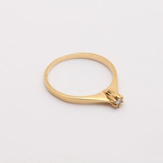 RING MED DIAMANT 0,04CT ENLIGT INSKRIPTION ø 16MM - TILLV. SVERIGE 1991