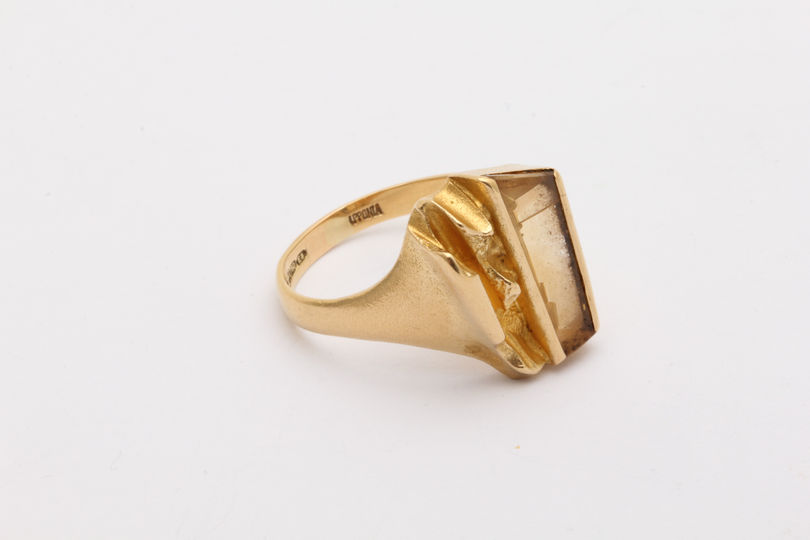 RING LAPPONIA MED PRYDNADSSTEN ø 18,75MM – TILLV. FINLAND 1982 – TOTALVIKT: