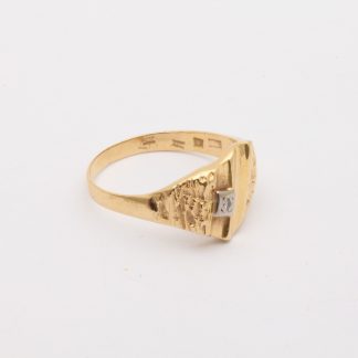 RING MED MÖNSTER / DIAMANT 0,01CT ø 17MM - TILLV. SVERIGE