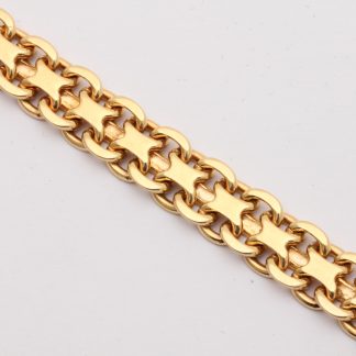 ARMBAND X-LÄNK 19,5CM, BREDD: 8MM - TILLV. ITALIEN