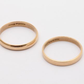 INVESTERINGSGULD / SLÄTA RINGAR MED GRAVYRER ø 19-20MM