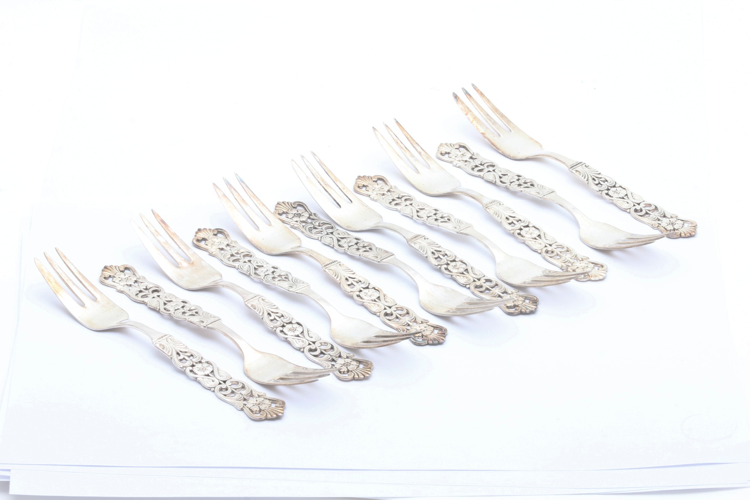 11 TÅRTGAFFLAR SILVER 14,5CM
