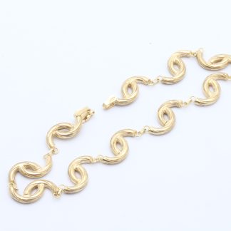 ARMBAND MED FLÄTAT MÖNSTER 20CM, BREDD: 10MM - TILLV. ITALIEN