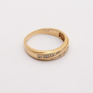 RING MED DIAMANTER TOT. CA: 0,05CT ø 17MM - TILLV. SVERIGE