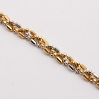 ARMBAND I TRE-FÄRGAT GULD, 20CM, BREDD: 4MM - TILLV. ITALIEN