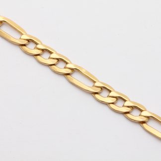 ARMBAND FIGARO 21,5CM, BREDD: 6MM - TILLV. GULDFYNDGRUPPEN - OBS! NÅGRA SMÅ NAGG OCH SMÅ BUCKLOR