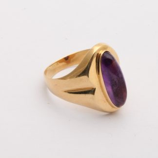 RING MED AMETIST ø 18MM - TILLV. SVERIGE 1954 - TOTALVIKT: