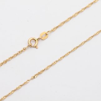 HALSKEDJA SINGAPORE 49,5CM, BREDD: 1MM - TILLV. GULDFYNDGRUPPEN
